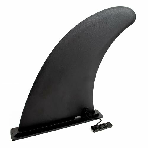 Black surfboard center fin with screw attachment
