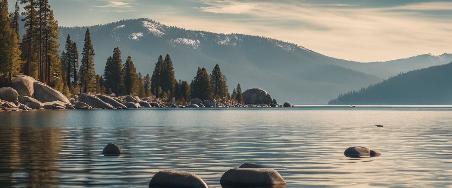 Paddle boarding in Lake Tahoe