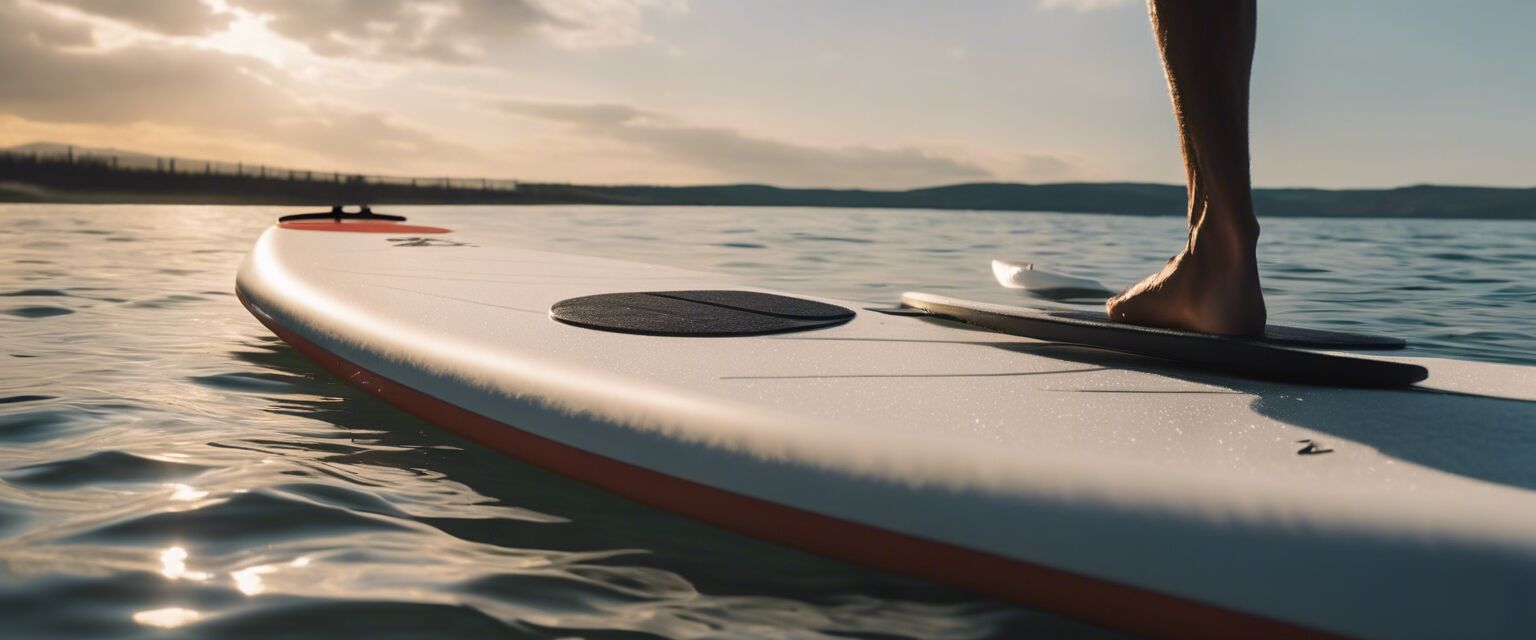Inspecting a paddle board for damages