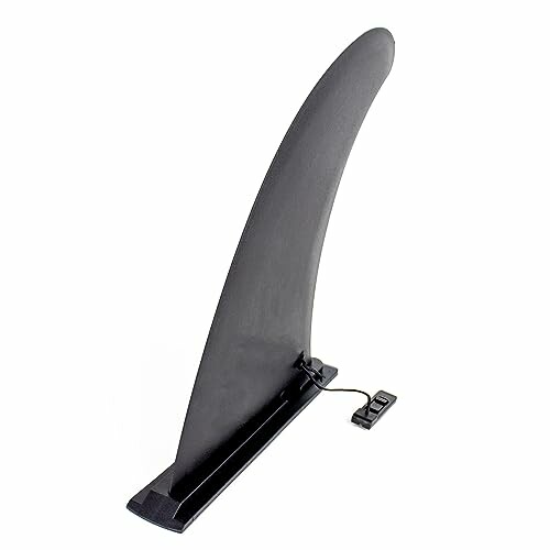 Black surfboard fin with mount